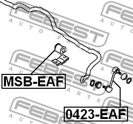 Febest 0423-EAF - Stiepnis / Atsaite, Stabilizators autospares.lv