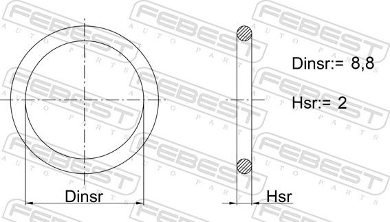 Febest 05400-002 - Blīve, Motora bloka galvas skrūve www.autospares.lv