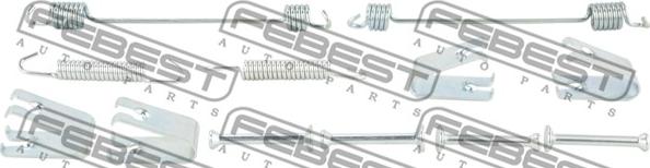 Febest 0504-DYR - Piederumu komplekts, Stāvbremzes mehānisma bremžu loks www.autospares.lv