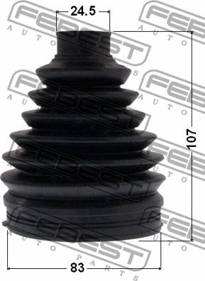 Febest 0517P-BK - Bellow, drive shaft www.autospares.lv