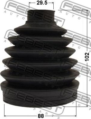 Febest 0517P-BT50 - Putekļusargs, Piedziņas vārpsta www.autospares.lv