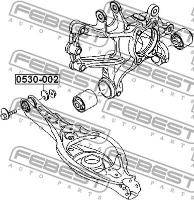 Febest 0530-002 - Regulēšanas starplika, Tilta sija www.autospares.lv