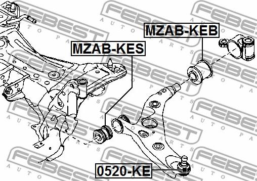 Febest MZAB-KEB - Piekare, Šķērssvira www.autospares.lv