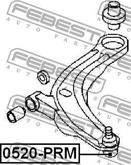 Febest 0520-PRM - Balst / Virzošais šarnīrs autospares.lv