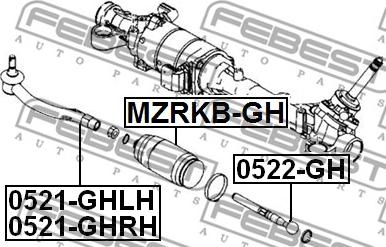 Febest 0521-GHRH - Stūres šķērsstiepņa uzgalis www.autospares.lv