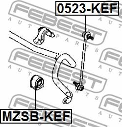 Febest 0523-KEF - Stiepnis / Atsaite, Stabilizators www.autospares.lv