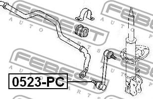 Febest 0523-PC - Rod / Strut, stabiliser www.autospares.lv