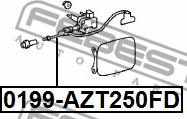 Febest 0199-AZT250FD - Šarnīrs, Degvielas tvertnes vāciņš www.autospares.lv