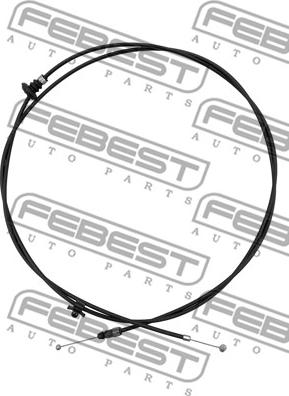 Febest 0199-HCACV51 - Motora pārsega slēdzenes trose www.autospares.lv