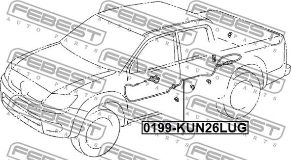 Febest 0199-KUN26LUG - Trose, Degvielas tvertnes vāciņš www.autospares.lv