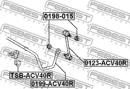 Febest 0198-015 - Regulēšanas starplika, Tilta sija www.autospares.lv