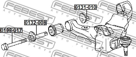 Febest 0198-017 - Riteņu sagāzuma regulēšanas skrūve www.autospares.lv