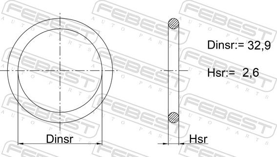 Febest 01400-014 - Blīve, Vakuumsūknis www.autospares.lv