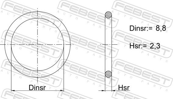 Febest 01400-012 - Blīve, Degvielas daudzuma devējs www.autospares.lv