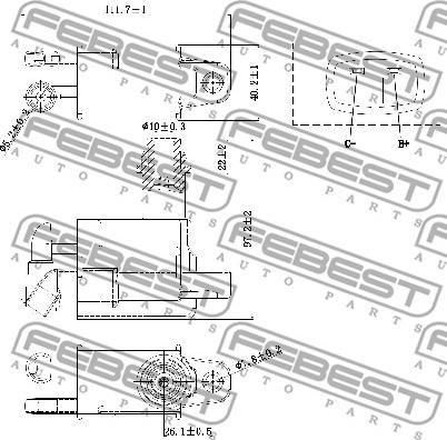 Febest 01640-011 - Aizdedzes spole www.autospares.lv