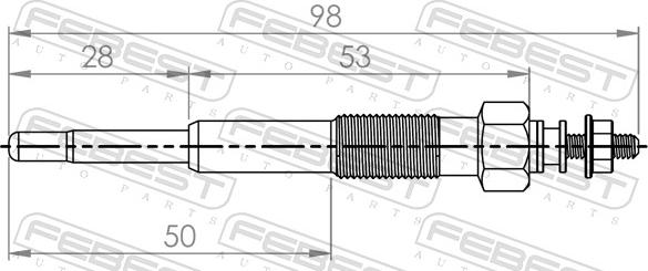 Febest 01642-003 - Kvēlsvece autospares.lv