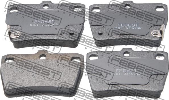 Febest 0101-ACA20R - Bremžu uzliku kompl., Disku bremzes www.autospares.lv