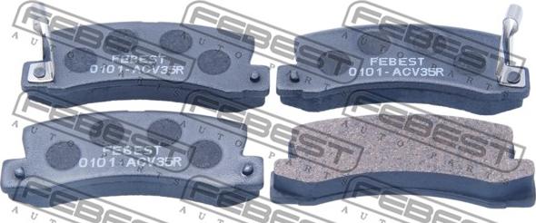 Febest 0101-ACV35R - Brake Pad Set, disc brake www.autospares.lv