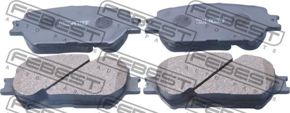 Febest 0101-ACV30F - Brake Pad Set, disc brake www.autospares.lv