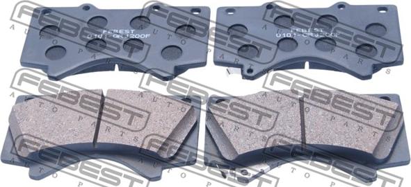 Febest 0101-GRJ200F - Brake Pad Set, disc brake www.autospares.lv