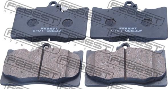 Febest 0101-GSE22F - Bremžu uzliku kompl., Disku bremzes www.autospares.lv