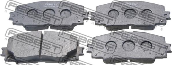 Febest 0101-NSP130F - Bremžu uzliku kompl., Disku bremzes www.autospares.lv