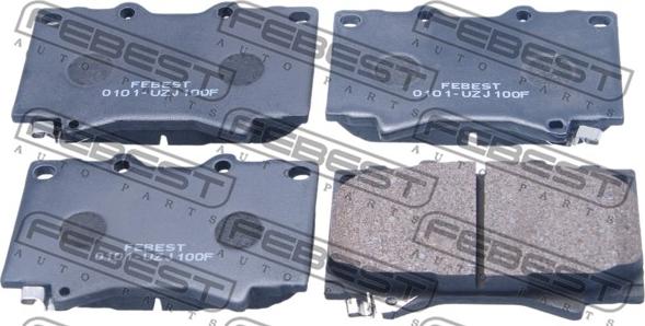 Febest 0101-UZJ100F - Bremžu uzliku kompl., Disku bremzes www.autospares.lv