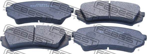 Febest 0101-UZJ100R - Brake Pad Set, disc brake www.autospares.lv