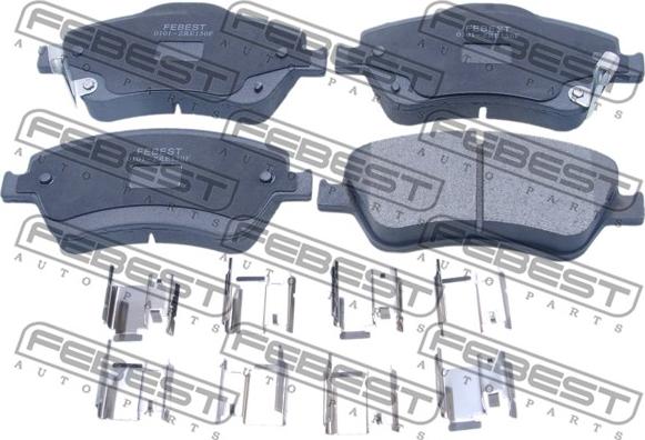 Febest 0101-ZRE150F - Brake Pad Set, disc brake www.autospares.lv