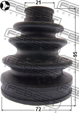 Febest 0115-1NZFE - Пыльник, приводной вал www.autospares.lv