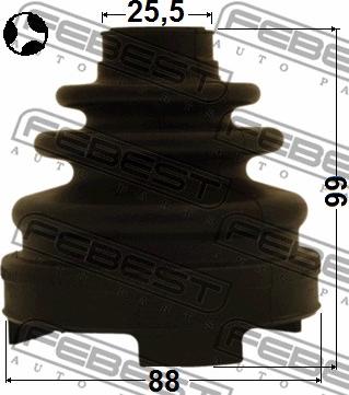 Febest 0115-ACV40T - Putekļusargs, Piedziņas vārpsta www.autospares.lv