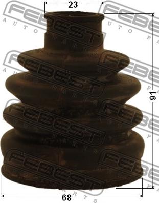 Febest 0115-MCX20LH - Putekļusargs, Piedziņas vārpsta www.autospares.lv