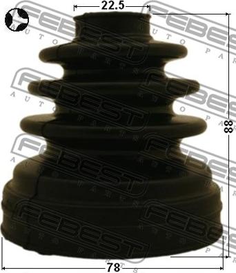 Febest 0115-ZNRRHT - Putekļusargs, Piedziņas vārpsta www.autospares.lv