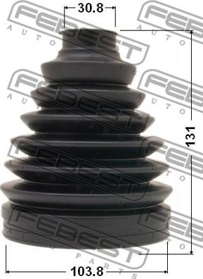 Febest 0117P-067 - Putekļusargs, Piedziņas vārpsta www.autospares.lv