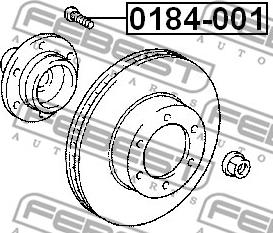 Febest 0184-001 - Riteņa stiprināšanas skrūve autospares.lv