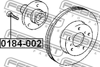 Febest 0184-002 - Riteņa stiprināšanas skrūve www.autospares.lv