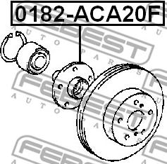 Febest 0182-ACA20F - Riteņa rumba www.autospares.lv