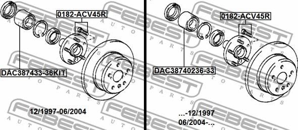 Febest 0182-ACV45R - Riteņa rumba www.autospares.lv