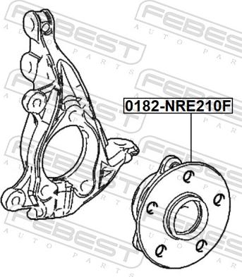 Febest 0182-NRE210F - Riteņa rumba www.autospares.lv