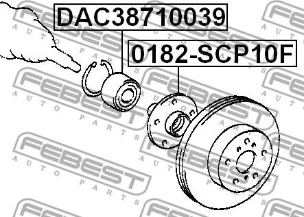 Febest 0182-SCP10F - Riteņa rumba www.autospares.lv