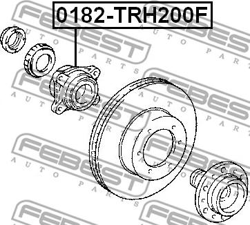 Febest 0182-TRH200F - Riteņa rumba www.autospares.lv