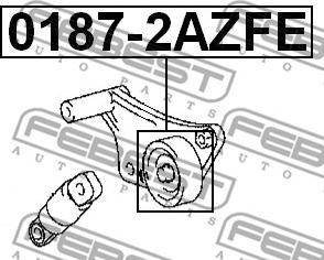 Febest 0187-2AZFE - Parazīt / Vadrullītis, Ķīļrievu siksna www.autospares.lv