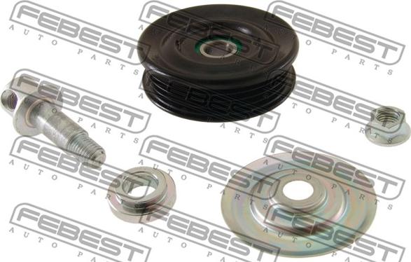 Febest 0187-GX100 - Parazīt / Vadrullītis, Ķīļrievu siksna www.autospares.lv