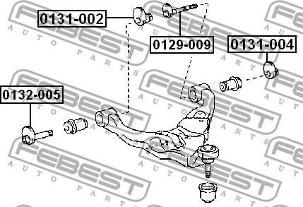 Febest 0131-004 - Regulēšanas starplika, Tilta sija www.autospares.lv