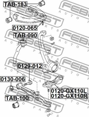 Febest 0129-012 - Riteņu sagāzuma regulēšanas skrūve www.autospares.lv