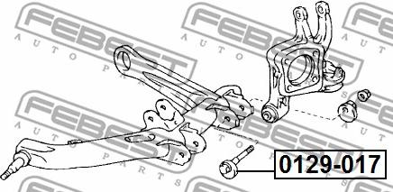 Febest 0129-017 - Riteņu sagāzuma regulēšanas skrūve www.autospares.lv