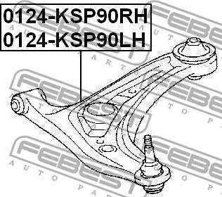 Febest 0124-KSP90LH - Рычаг подвески колеса www.autospares.lv