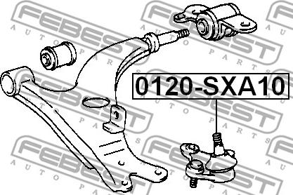 Febest 0120-SXA10 - Шаровая опора, несущий / направляющий шарнир www.autospares.lv