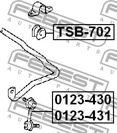 Febest 0123-431 - Stiepnis / Atsaite, Stabilizators www.autospares.lv