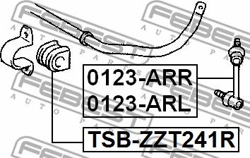 Febest 0123-ARL - Stiepnis / Atsaite, Stabilizators autospares.lv